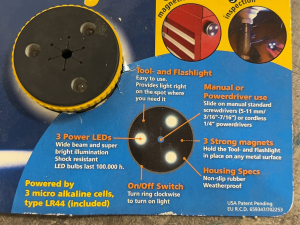 7x Handgereedschap magneet-en/Ledlamp – foto 2 – kavel bij XL Auctions