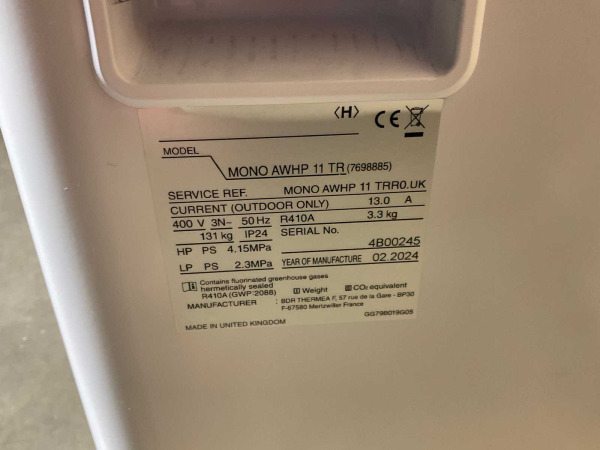 lucht/water-warmtepomp 11kW BLW Mono-K – foto 4 – kavel bij XL Auctions