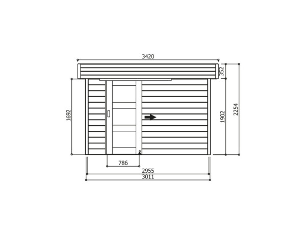 Tuinhuis Oslo 3420x2440x2254 – foto 3 – kavel bij XL Auctions