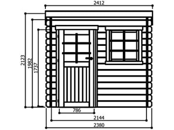 Tuinhuis Nevers 2380x2380x2123 – foto 2 – kavel bij XL Auctions
