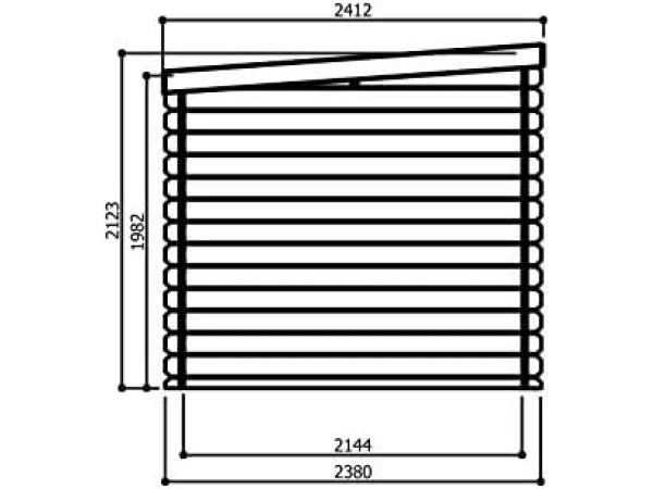 Tuinhuis Nevers 2380x2380x2123 – foto 3 – kavel bij XL Auctions