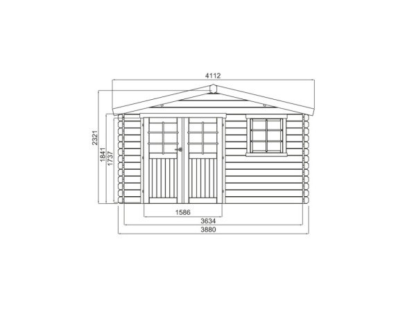 Tuinhuis Linz 3880x3880x2533 – foto 3 – kavel bij XL Auctions