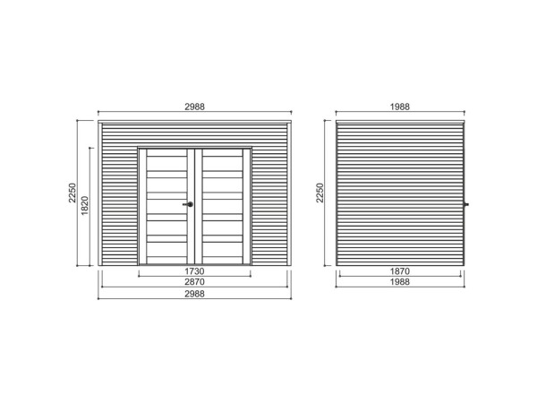 Tuinhuis Capri geïmpregneerd 2870x1870x2250 – foto 2 – kavel bij XL Auctions