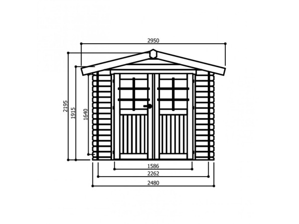 Tuinhuis Gera 2480x2480x2195 – foto 3 – kavel bij XL Auctions