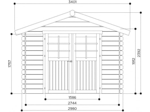 Tuinhuis Lannion 2980x2980x2390 – foto 2 – kavel bij XL Auctions