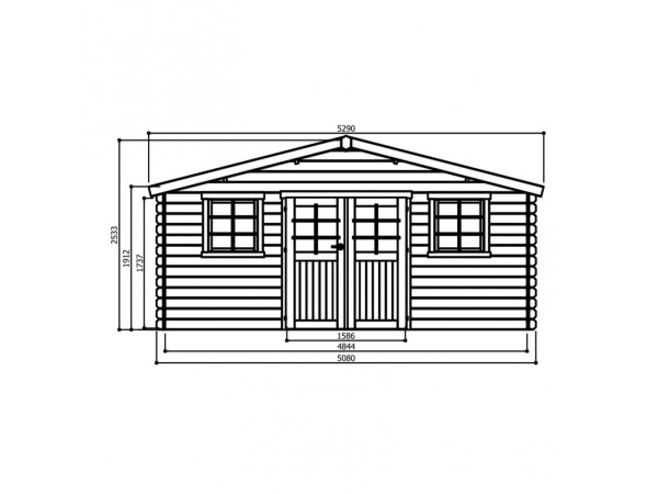Tuinhuis Zurich geïmpregneerd 5080x3880x2530 – foto 2 – kavel bij XL Auctions