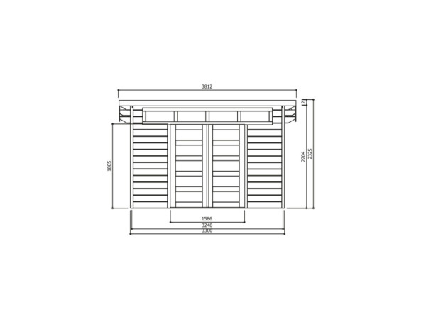 Tuinhuis Venezia 3332x2736x2325 – foto 3 – kavel bij XL Auctions