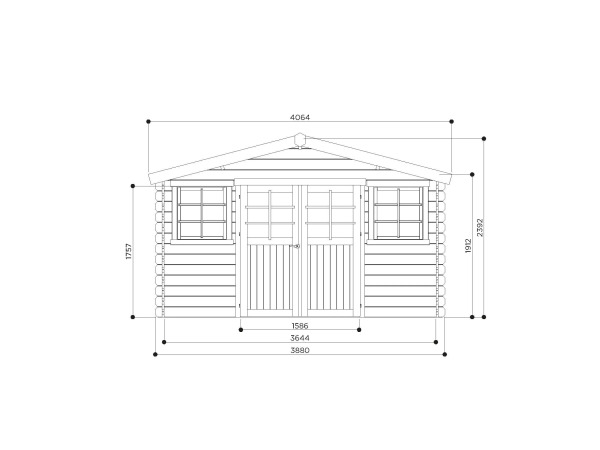 Tuinhuis Dole geïmpregneerd 3880x2980x2392 – foto 3 – kavel bij XL Auctions