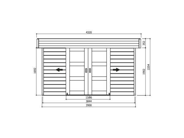 Tuinhuis Malmo geïmpregneerd 3040x3920x2190 – foto 2 – kavel bij XL Auctions