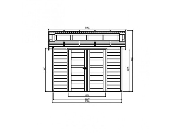 Tuinhuis Milano 2986X2986X2632 MM – foto 2 – kavel bij XL Auctions