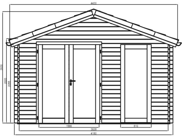 Tuinhuis Gaspard 4.43 x 4.53 m – foto 2 – kavel bij XL Auctions
