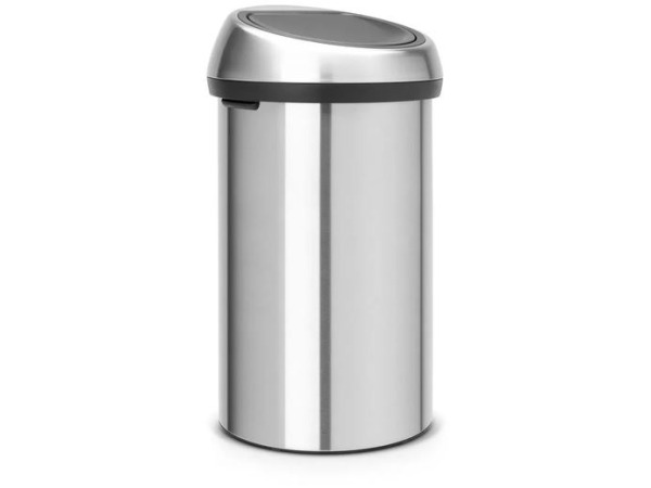 Brabantia Touch Bin Prullenbak - 60 liter - Matt Steel – foto 2 – kavel bij XL Auctions