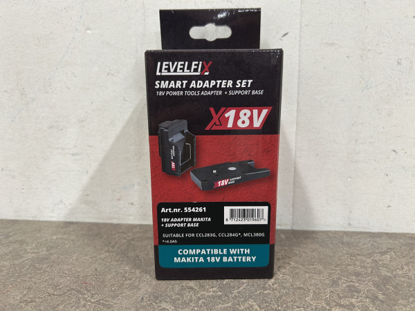 2x LevelFix Makita accu-adapter set X18V – foto 2 – kavel bij XL Auctions