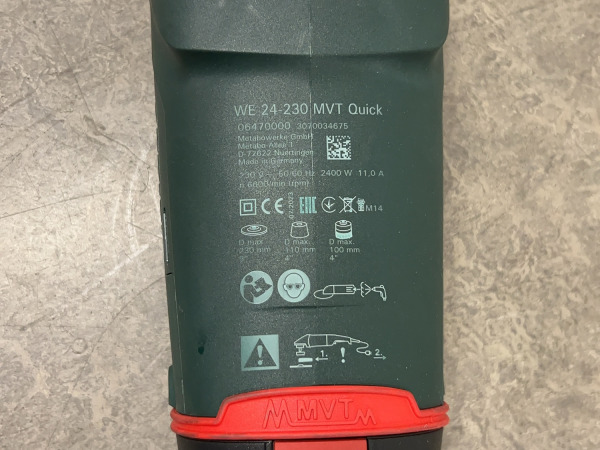 Metabo haakse slijper WE 24-230 MVT Quick – foto 6 – kavel bij XL Auctions