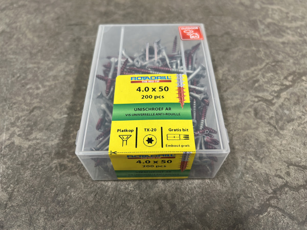8x Rotadrill universeelschroeven ø4,0x50mm AR 200-pack