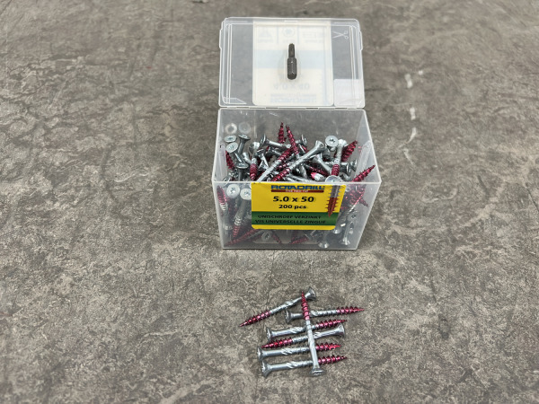 12x Rotadrill unischroeven verzinkt ø5,0x50mm 200-pack – foto 2 – kavel bij XL Auctions