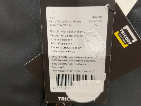 2x Tricorp softshell jas maat XS zwart/oranje – foto 9 – kavel bij XL Auctions