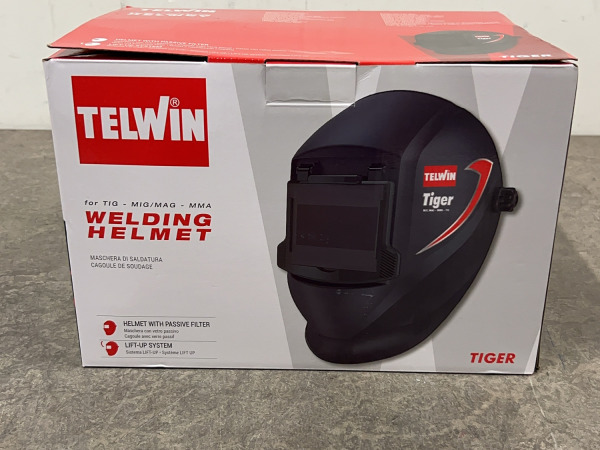 2x Telwin lashelm Tiger zwart – foto 2 – kavel bij XL Auctions