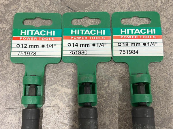 Hitachi dopsleutel-set met 1/4" bitopname 6-delig – foto 3 – kavel bij XL Auctions