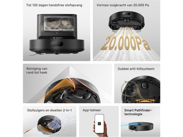 DREAME D20 Air Plus robotstofzuiger (Mist dweilmodule) – foto 2 – kavel bij XL Auctions