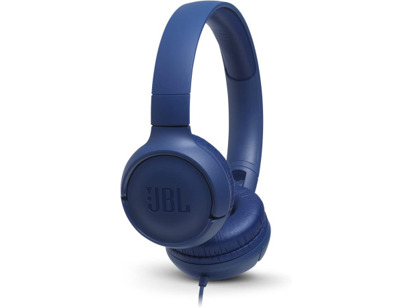 JBL Tune500 on-ear hoofdtelefoon met kabel - blauw