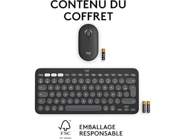 Logitech Pebble 2 Combo - Toetsenbord set (Frans AZERTY) – foto 3 – kavel bij XL Auctions