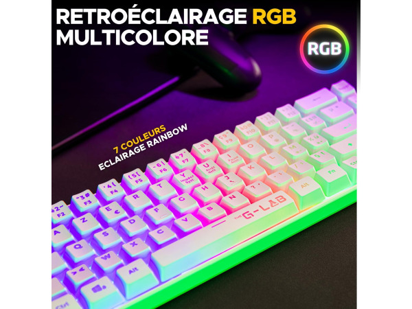 Het G-Lab Keyz Hydrogen WL gamingtoetsenbord (AZERTY) – foto 5 – kavel bij XL Auctions