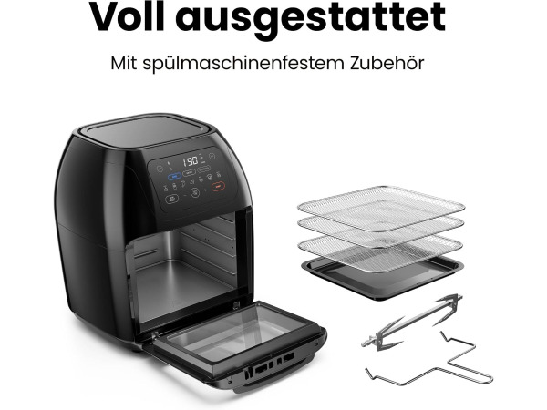 Chefman Rotisserie AirFryer - 6L - Met grill functie – foto 8 – kavel bij XL Auctions