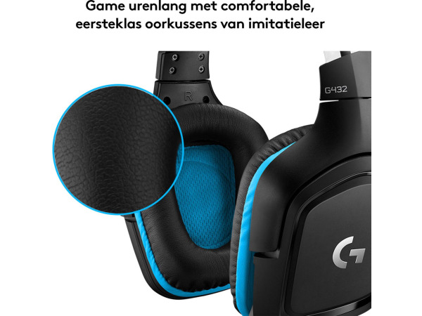 Logitech G432 - Gaming Headset - Geschikt voor PC - Blauw – foto 3 – kavel bij XL Auctions