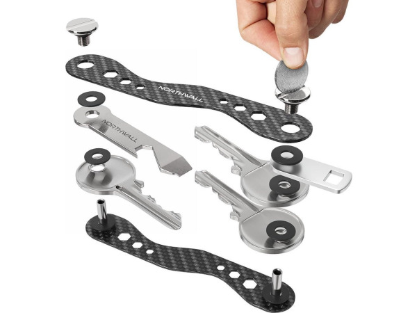 Carbon Sleutelhanger - Sleutel Organizer - 2 tot 20 Sleutels – foto 2 – kavel bij XL Auctions