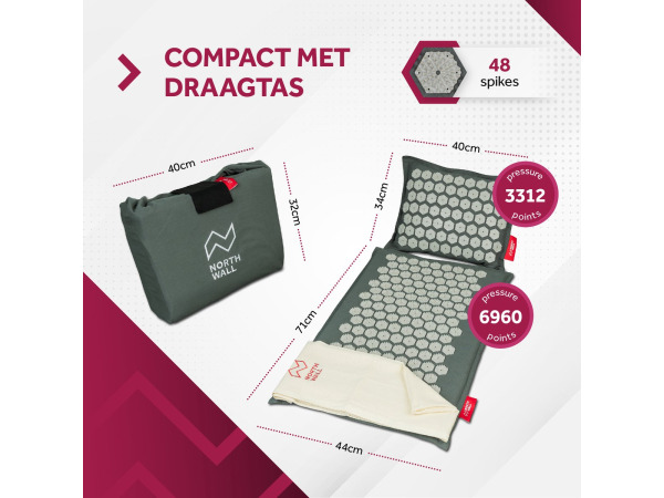 Northwall Spijkermat met Kussen & Draagtas - Acupressuur – foto 9 – kavel bij XL Auctions