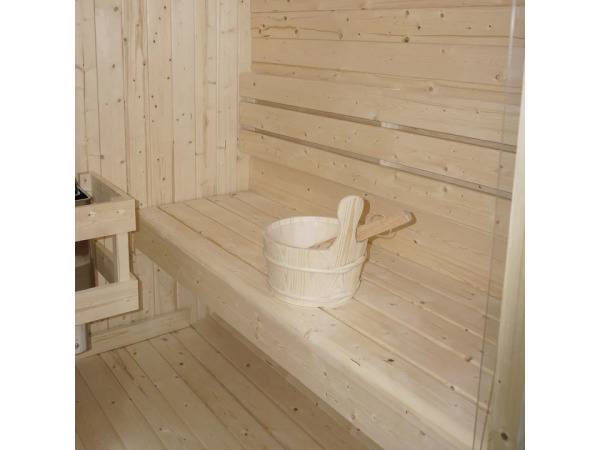 Vierkante barrelsauna Nolvik - incl. toebehoren - 180x185 x1 – foto 4 – kavel bij XL Auctions