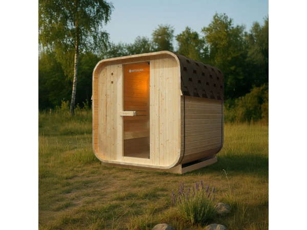 Vierkante barrelsauna Nolvik - incl. toebehoren - 180x185 x1 – foto 7 – kavel bij XL Auctions