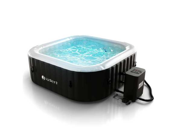 Opblaasbare Whirlpool - 4-6 personen - Zwart - Incl. LED