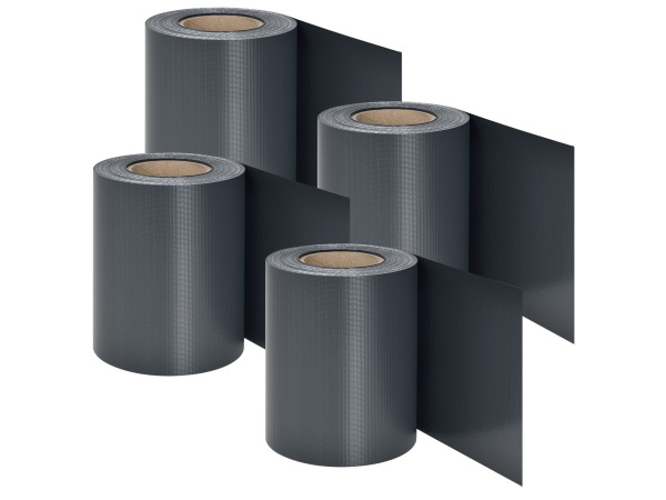 PVC Privacystrips - 4 stuks - Antraciet – foto 2 – kavel bij XL Auctions