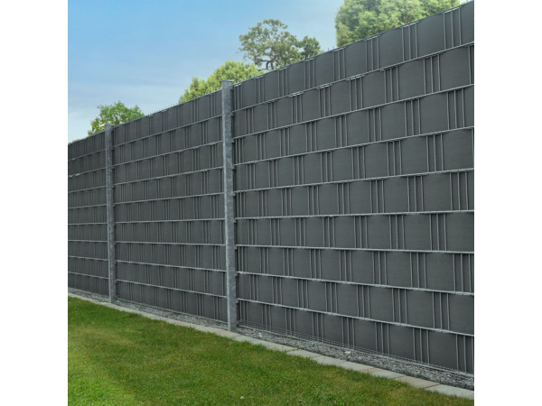 PVC Privacystrips - 4 stuks - Antraciet – foto 3 – kavel bij XL Auctions