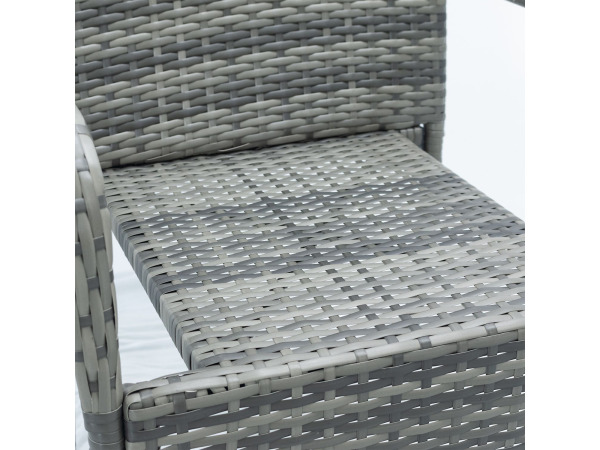 Polyrotan Tuinstoelen Yoro - 4-delig - Grijs - Stapelbaar – foto 8 – kavel bij XL Auctions