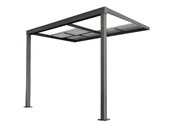 Aluminium Terrasoverkapping Jakarta - 3 x 3 m - Grijs – foto 7 – kavel bij XL Auctions