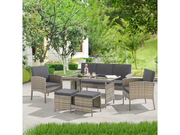 Loungeset / Tuinset Turijn - 7 personen - Polyrotan – foto 12 – kavel bij XL Auctions