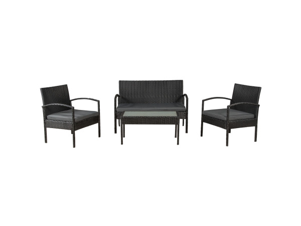 Loungeset Trinidad - Polyrotan - Donkergrijs – kavel bij XL Auctions