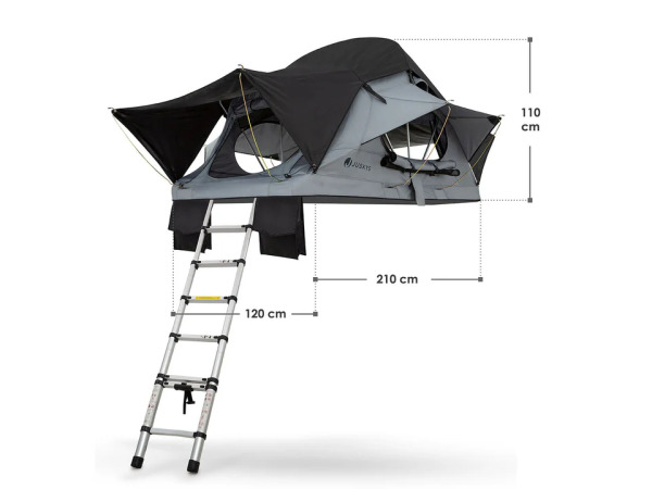 Daktent Lago - 2-persoons - Incl. Matras - Zwart / Grijs – foto 6 – kavel bij XL Auctions