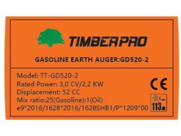 Grondboor - Benzine - 52cc - 3 boren 100/150/200 mm – foto 6 – kavel bij XL Auctions