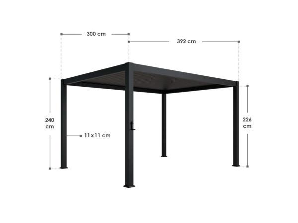 Pergola / lamellendak - Tahiti - 3x4 m - antraciet – foto 6 – kavel bij XL Auctions