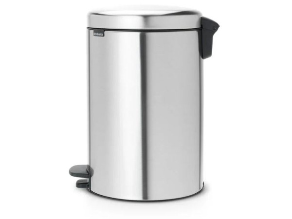 Brabantia NewIcon Prullenbak - 20 liter - Matt Steel – foto 2 – kavel bij XL Auctions