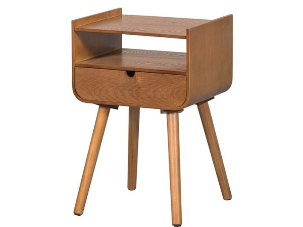WOOOD Nils Nachtkastje/Bijzettafel Hout Naturel - 54x36x30 – kavel bij XL Auctions