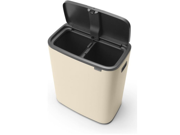 Brabantia Bo Touch Bin Prullenbak - 2 x 30 liter Soft Beige – foto 2 – kavel bij XL Auctions