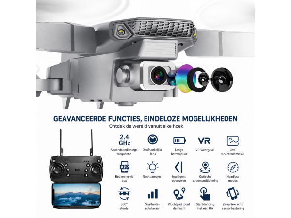 iTeck E88 Pro Drone met HD Camera en Afstandsbediening – foto 2 – kavel bij XL Auctions