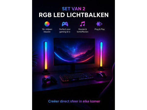 Set RGB LED Lichtbalken – foto 2 – kavel bij XL Auctions