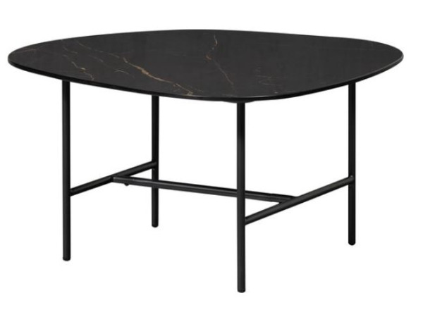 WOOOD Vajen Salontafel - Marmeren Look - Zwart - 38x70x70 – kavel bij XL Auctions