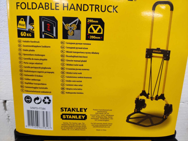 Stanley steekwagen inklapbaar SXWTD-FT584 60kg – foto 5 – kavel bij XL Auctions